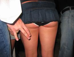 A pantyhosed wife in upskirt gal Image 8