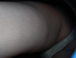 A girl in white dress in this upskirt set Image 9