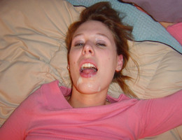 A dirty sluts giving a handjob and taking a facial gallery Image 2