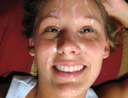 A cuties giving head and taking a facial in POV style shots Image 9