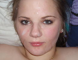 A lustful amateur girls facialized pictures Image 6