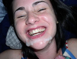 A lustful amateur girls facialized pictures Image 9