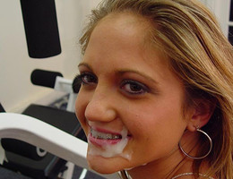 A sexy babes facialized from a strong man set Image 9