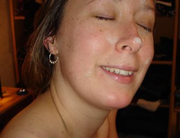 A depraved chicks posing naked and taking a facial gelery Image 8