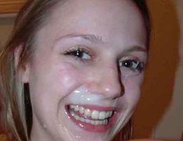 A real chicks giving a handjob and taking a facial gallery Image 8