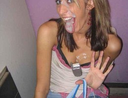 A real amateur babes facialized images Image 4