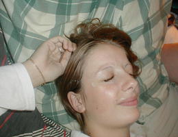 A depraved girls blowjob and facialized gal Image 7
