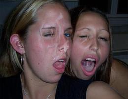 A lustful amateur girls facialized shots Image 6