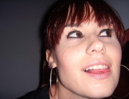 A depraved babes posing naked and taking a facial series Image 4