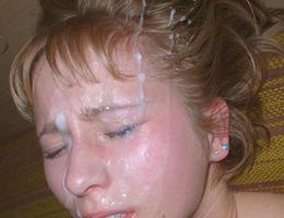 A glorious babes in oral action with facial pics Image 7