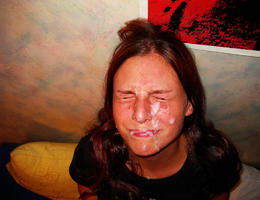 A kinky amateur ladies facialized images Image 6