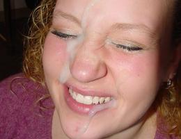 A ladies giving head and taking a facial in POV style images Image 8