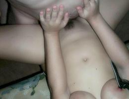 My new naughty a bit fat GF shows me her plump smelly pussy and titties. Image 3
