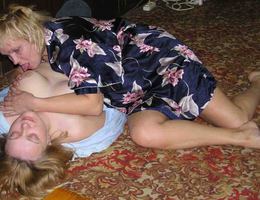 Two plump women want to show me how they can tease each other. Image 5