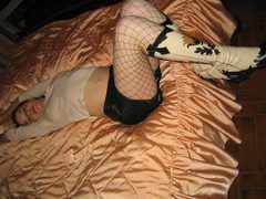 All of my pretty GFs and my lustful sexy wife prefer fucking in favourite nylon stockings. Image 6