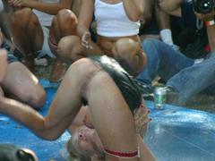 These amazing sextractive chicks get so sexcited during the fantastic strip show that even can't stop it turning into hardcore porn action! Image 9