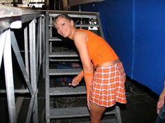 See the very rare pics of these beautiful sexy girls after they finish the fantastic strip show! Image 4