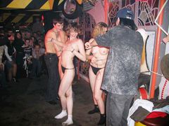 Our sexy young women become too sexcited in the process of their amazing strip show and even cannot prevent it from turning into real hardcore sex action! Image 3