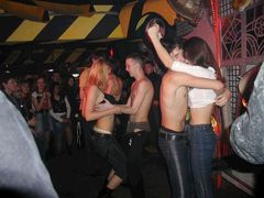 Our sexy young women become too sexcited in the process of their amazing strip show and even cannot prevent it from turning into real hardcore sex action! Image 6