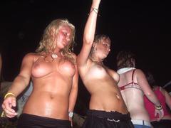 Those amazing attractive young women get so horny during the amazing show and even can't stop it turning into real porn action! Image 1