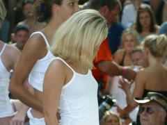 See the rare pics of these attractive girls after they finish their amazing strip show! Image 4