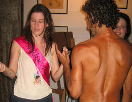 Cougar enjoys painting nudes of men set Image 4