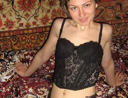 Wife with sexy lingerie showing shaved pussy gal Image 8