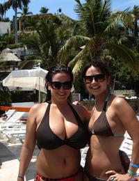 A cutie on open swim suit at the Bakers Image 9