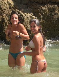 A girl on open swim suit at the Valalta Image 5