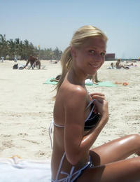 A girl on open swim suit at the Valalta Image 8