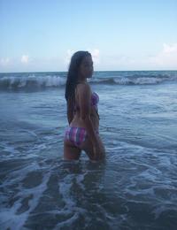 A girl on open swim suit at the Valalta Image 12