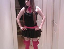 A small breasted lady in stockings images Image 2