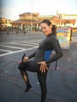 girls in spandex shorts