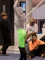girls in spandex shorts