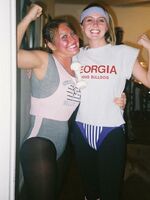 girls in spandex shorts