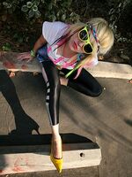 girls in spandex shorts