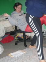 girls in spandex shorts