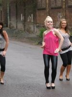 girls in spandex shorts