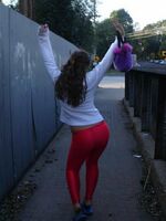 girls in spandex shorts