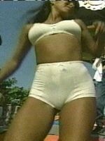 girls in spandex shorts