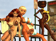 Sex capricious 3D shemales