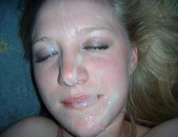A amorous amateur chicks facialized images Image 5