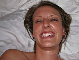 A busty babes blowjob and facialized gallery Image 4
