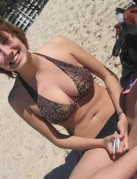 A French girl going topless at the Clifton Image 6