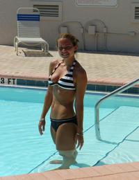 A French girl going topless at the Clifton Image 8