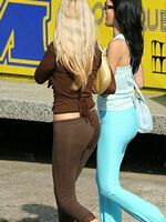 girls in spandex shorts