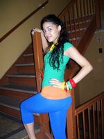 girls in spandex shorts